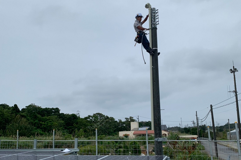 電柱の調整